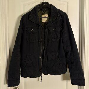 Heavyweight Dark Navy Casual Lapel Neck Jacket
